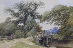 JUTSUM Henry 1816-1869,Bridge over stream,1833,Gorringes GB 2024-01-08