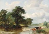 JUTSUM Henry 1816-1869,Cattle watering in a wooded river landscape,Christie's GB 2000-03-09