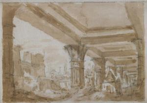 JUVARRA Filippo 1676-1736,Studio per architettura,Capitolium Art Casa d'Aste IT 2021-06-17