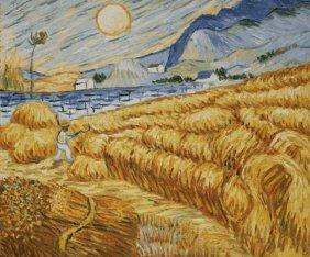 JVA FIELD,With Reaper at Sunrise" Van Gogh,1889,The Colonel's Auction House US 2010-02-14