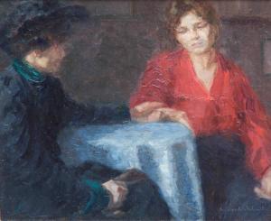 Károly Sándor 1915-1960,A table conversation,Venduehuis NL 2017-11-15