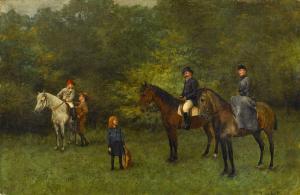 KÉMÉNDY Jeno 1860-1925,SETTING OFF FOR A HORSE RIDE,1890,Freeman US 2011-06-19