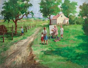 KéZDI KOVáCS Elemér 1898,Painter at a village,Nagyhazi galeria HU 2017-10-03