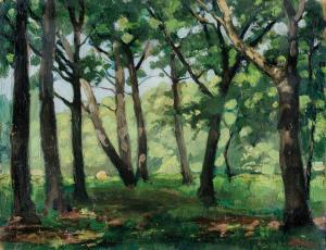 KéZDI KOVáCS Elemér 1898,Shady forest,1921,Nagyhazi galeria HU 2018-09-25