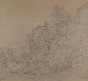 KÖBEL Georg 1807-1894,Landschaft vor Nizza,1835,Peter Karbstein DE 2017-02-11