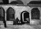 KÖHLER Maxim 1904-1959,"Männer vor dem Eingang zu einer Moschee  sitzend",Neumeister DE 2004-09-23