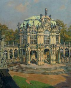 KÖRNER Edmund 1873,Zwinger am Morgen,1945,Schmidt Kunstauktionen Dresden DE 2018-03-24