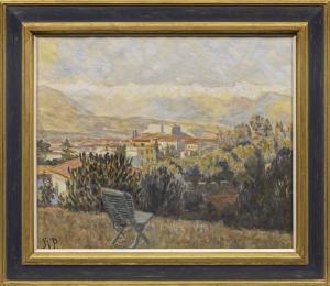 Köster PANDURO Henny 1863-1930,Blick über Antibes auf die Alpen,Schloss DE 2022-09-03