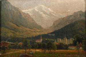 KÜHN Albin 1843-1911,Partie in den Bergen,1900,Mehlis DE 2017-02-25