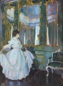KÜHN Josef II 1872-1933,Dame im Spiegelsalon,Palais Dorotheum AT 2019-02-28