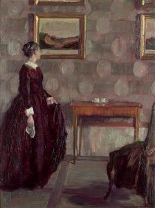 KÜHN Josef II 1872-1933,Interieur mit Henriette Kühn,Galerie Bassenge DE 2014-05-30
