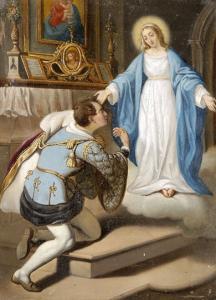 KÜNL Paul Franz 1817-1871,Szuz Mária megjelenik egy nemes férfinak,1854,Nagyhazi galeria 2003-12-14