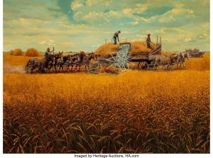 KÜNSTLER Morton 1931,Harvesting Wheat,1974,Heritage US 2023-11-21