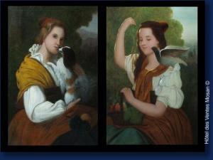 KÜPPER Friedrich 1860-1864,Paire de portraits de jeunes-filles.,Hotel Des Ventes Mosan BE 2009-10-14