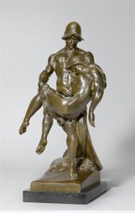 KAAN Arthur 1867-1940,Achilles and Penthesilea,Galerie Koller CH 2014-03-26