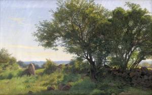 KABELL Ludvig 1853-1902,Sommerlandschaft mit Findlingen,Galerie Bassenge DE 2023-11-30
