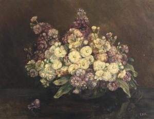 KABELL ROSENORN Ludovica 1857-1918,Still life with a bouquet of flowers,Bruun Rasmussen 2018-09-24