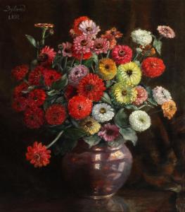 KABELL ROSENORN Ludovica 1857-1918,Still life with flowers in a vase,Bruun Rasmussen DK 2021-04-26