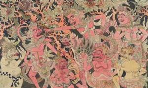 KABON I,Ramayana, Rawana Challenges Hanuman,1934,Borobudur ID 2011-10-22
