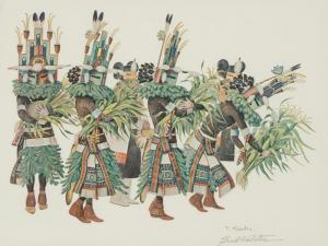 KABOTIE Fred 1900-1986,Niman Katsinas,1944,Santa Fe Art Auction US 2023-03-15