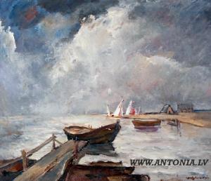 KACEROVSKIS Vitolds 1926-1995,Boats,Antonija LV 2008-11-04