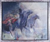 KACHADOORIAN Zubel 1924-2002,HORSE RACES,1966,Clark Cierlak Fine Arts US 2023-12-13