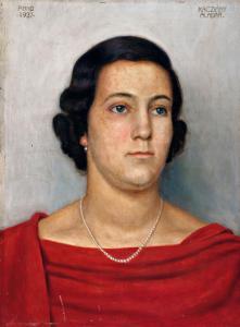 KACZIANY Aladár 1887-1978,Female portrait,1937,Nagyhazi galeria HU 2017-03-07