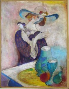 KADAR Bela 1877-1956,femme à la nature morte,Le Calvez FR 2013-04-18