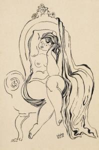 KADAR Bela 1877-1956,Sitting Nude,Kieselbach HU 2002-09-11
