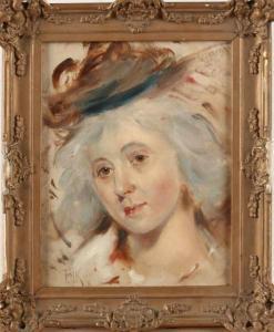 KAEMMERER Frederick Hendrik 1839-1902,Portrait lady,Twents Veilinghuis NL 2017-10-13