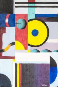 KAGAN Anna A. Nathanson 1902-1974,abstract composition,888auctions CA 2019-09-12