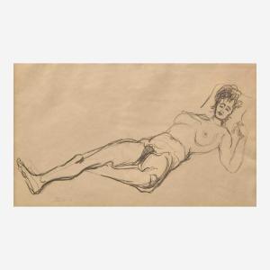KAGAN VLADIMIR 1927-2016,Study of Reclining Nude,1952,Freeman US 2023-01-25