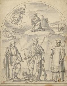 KAGER Johann Mathias,Sainte Catherine entourée de Saint Jean l\’Évangel,Christie's 2023-03-22
