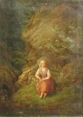 Kagere I 1800,A girl with a basket of berries in a landscape,Bonhams GB 2008-01-13