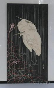 KAGETOSHI,Egrets in the Rain,1910,Skinner US 2007-10-20