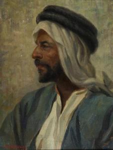 KAHILL Joseph B 1882-1957,Self portrait in a turban,1909,Quinn's US 2011-12-10