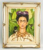 KAHLO Frida 1907-1954,portrait of Frida Kahlo with a monkey on one side ,888auctions CA 2022-03-10