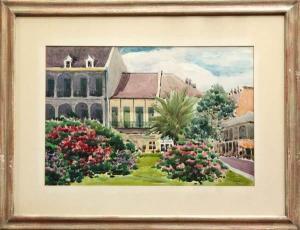 KAHN Ely Jacques 1884-1972,Garden in Front of a Hotel,Clars Auction Gallery US 2010-07-10