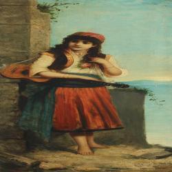 KAHRER Julius 1800-1800,Southern girl with ukulele,Bruun Rasmussen DK 2013-06-03