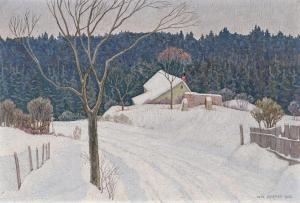 KAHRER Max 1878-1937,Winter beim Käferkreuzwäldchen,1935,Palais Dorotheum AT 2023-12-21