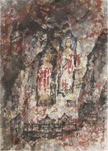 KAI Lin 1924-2006,Bingling Temple Grottoes,Christie's GB 2020-07-21