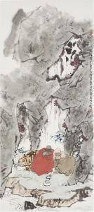 KAI Lin 1924-2006,Luohans and Tiger,Christie's GB 2020-07-21
