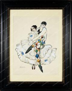 KAINER Ludwig 1885-1967,Tamara Karsavina et Vaslav Nijinski dans le ballet,Coutau-Begarie 2019-11-16