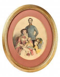 KAISER Eduard,Emperor Francis Joseph I and Empress Elisabeth wit,1859,Palais Dorotheum 2021-05-20
