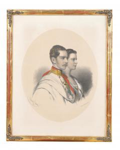 KAISER Eduard,Emperor Francis Joseph I and Empress Elisabeth,1856,Palais Dorotheum 2021-05-20