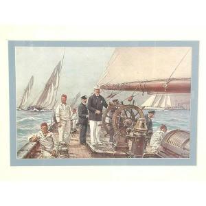 KAISER Johan Wilhelm 1813-1900,At Helm of Imperial Yacht "M,San Rafael Auction US 2007-10-20