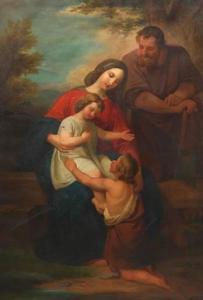 KAISER Karl Georg 1843-1916,The Holy Family with St. John the Baptist,Aspire Auction US 2022-09-08