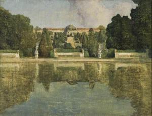KAISER Richard 1868-1941,Blick auf Schloss Sanssouci,Zeller DE 2019-09-11