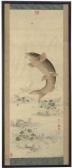 KAKEMONO A 1800-1800,a river lined with aquatic flowers and weeds,Christie's GB 2007-03-04