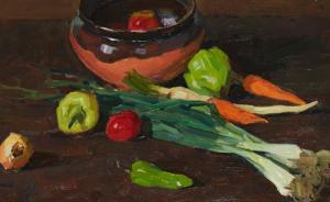 KALASHNIKOV Viktor Ivanovich 1923-1992,Radishes and onions,John Moran Auctioneers US 2023-10-04